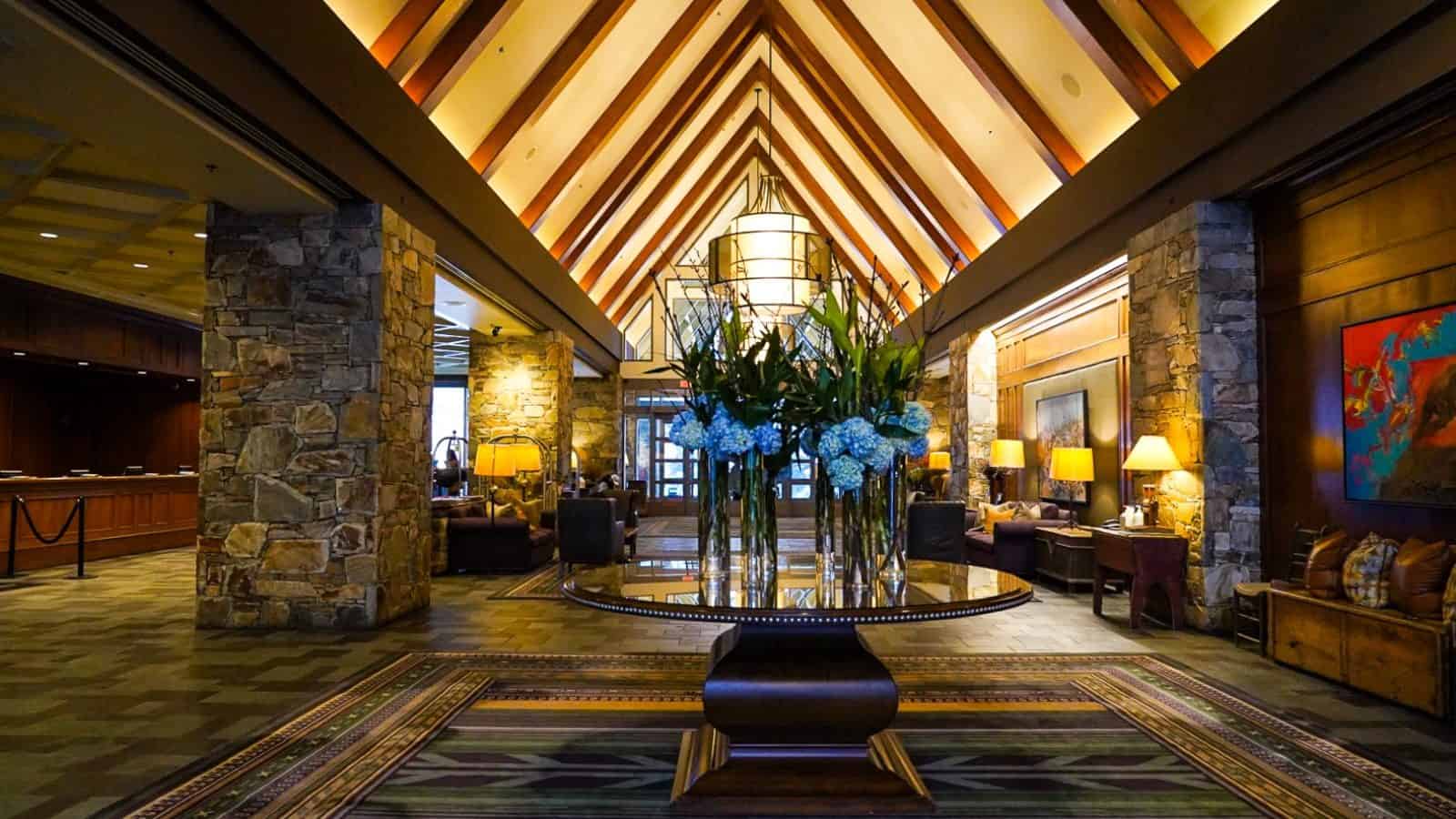 Fairmont Chateau Whistler hotel lobby