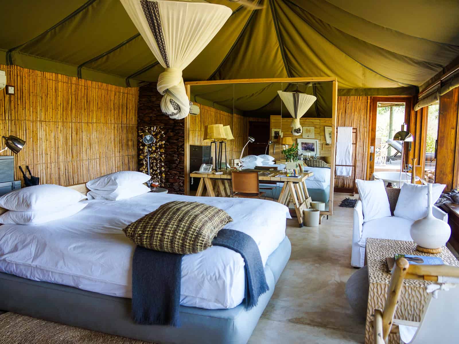 Faru Faru bedroom - tanzania safari honeymoon guide