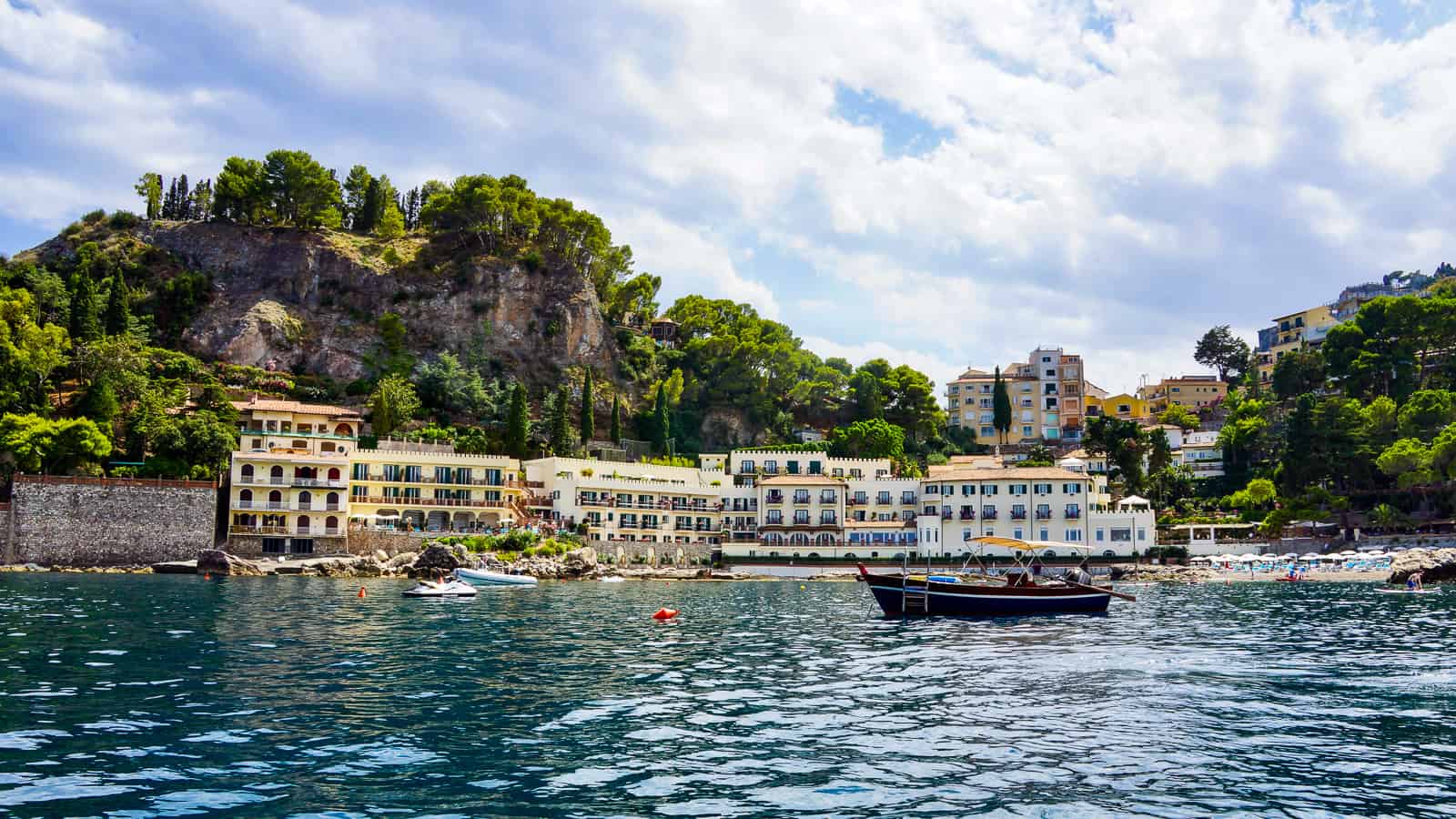view from belmond boat ride - travel guide sicily east coast