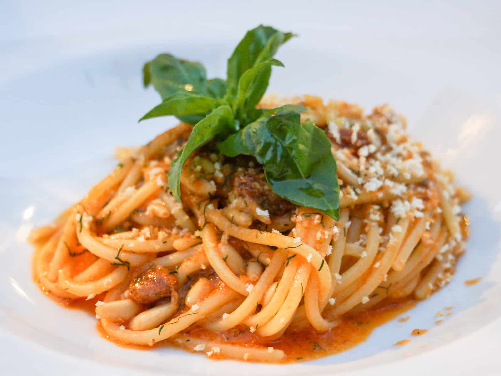 pasta dish in sicily - travel guide Sicily east coast