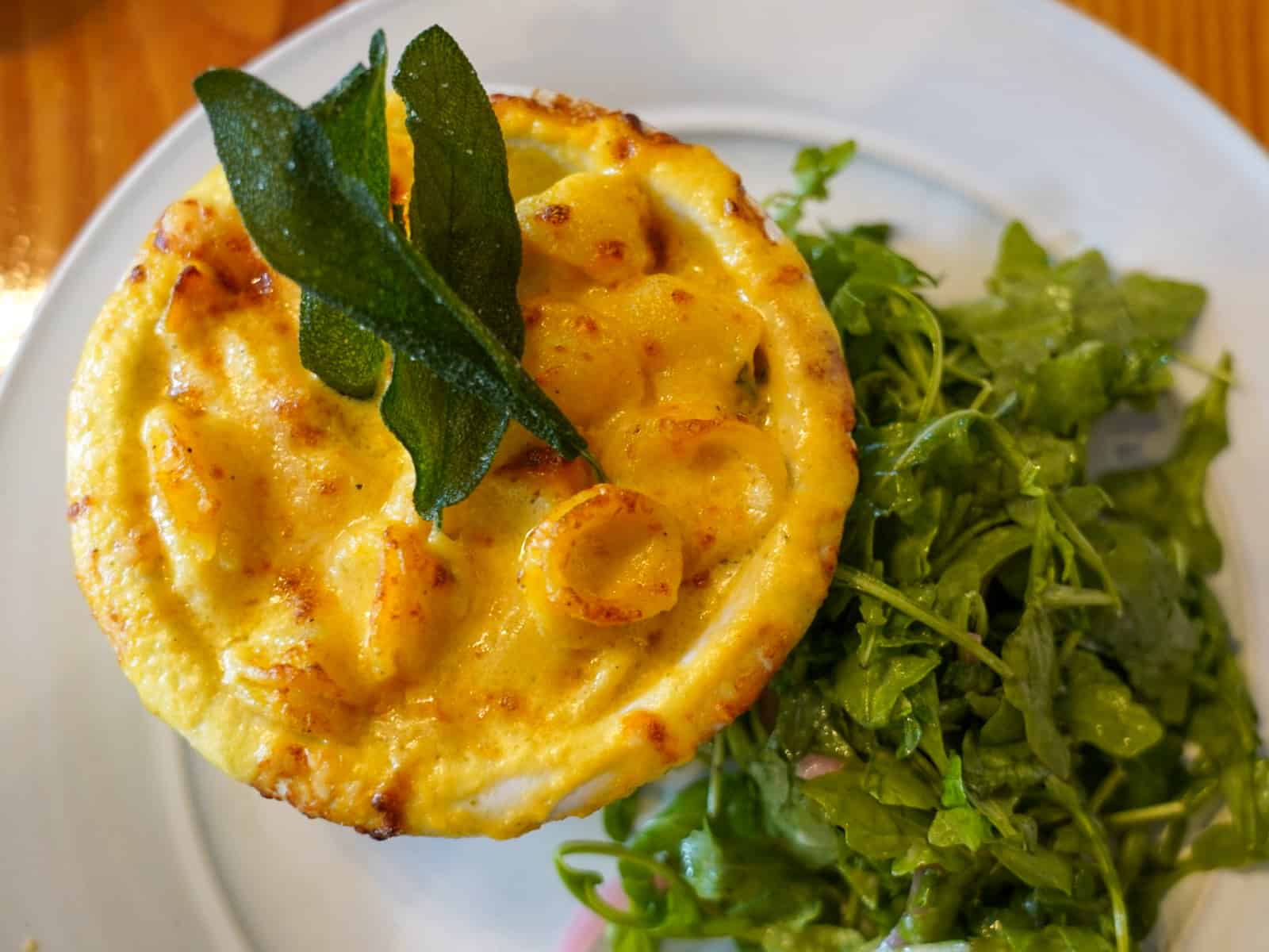 butternut squash mac and cheese at Simon Pearce