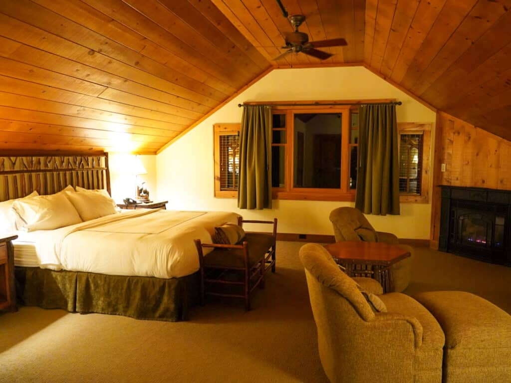 bedroom at whiteface lodge - winter weekend in Lake Placid