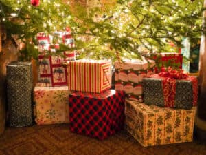 presents under a tree