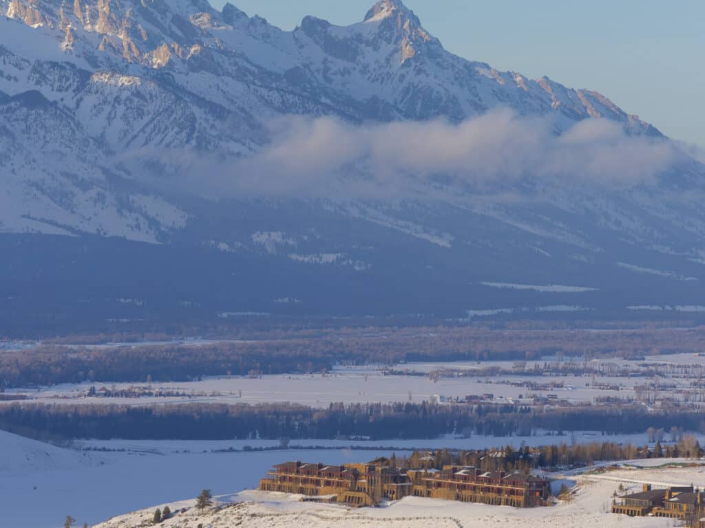 Aeiral view of Amangani - ultimate family vacation guide to jackson hole
