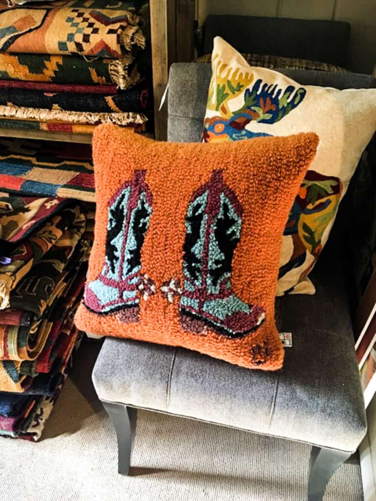 pillows sold at a store in Jackson Hole