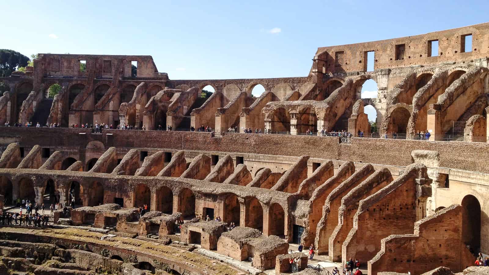 interior of colosseum Rome Italy
