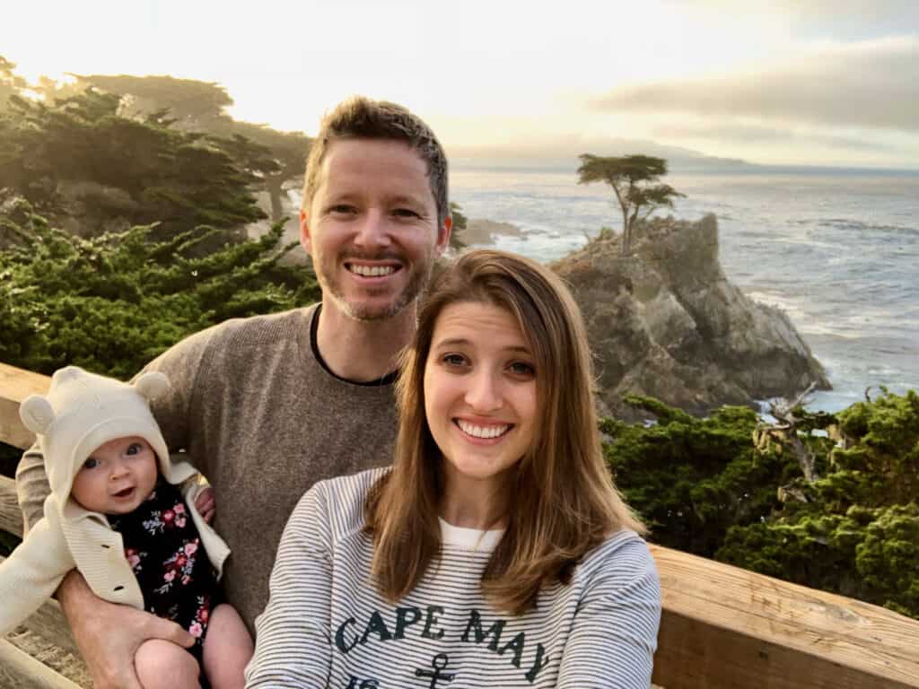 family on the 17 mile drive - family road trip highway 1