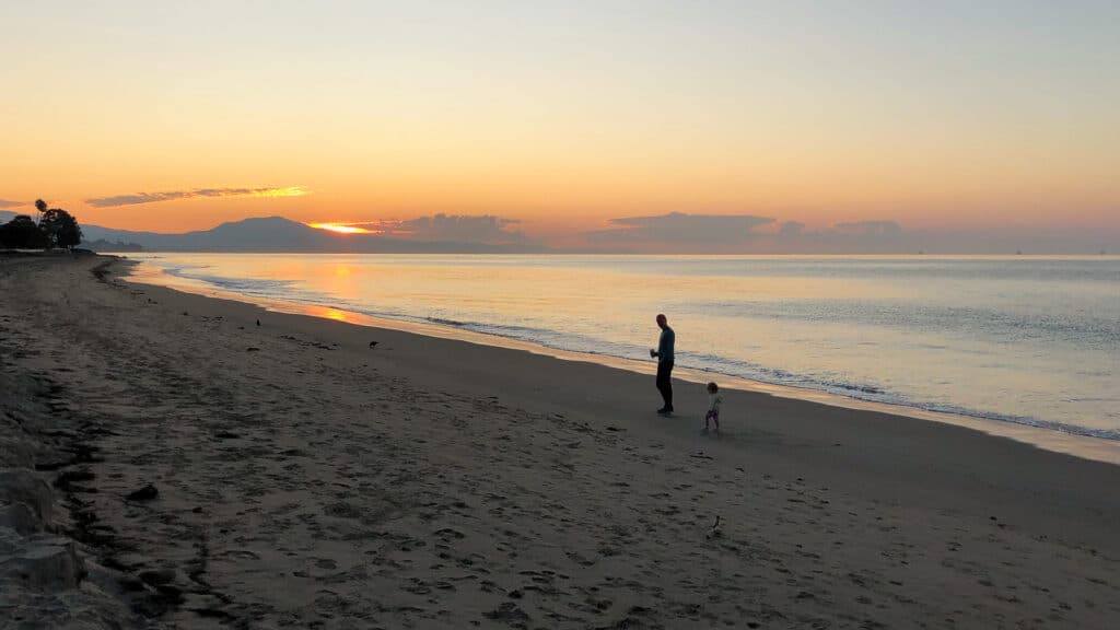 walk on beach at sunrise - Rosewood Miramar