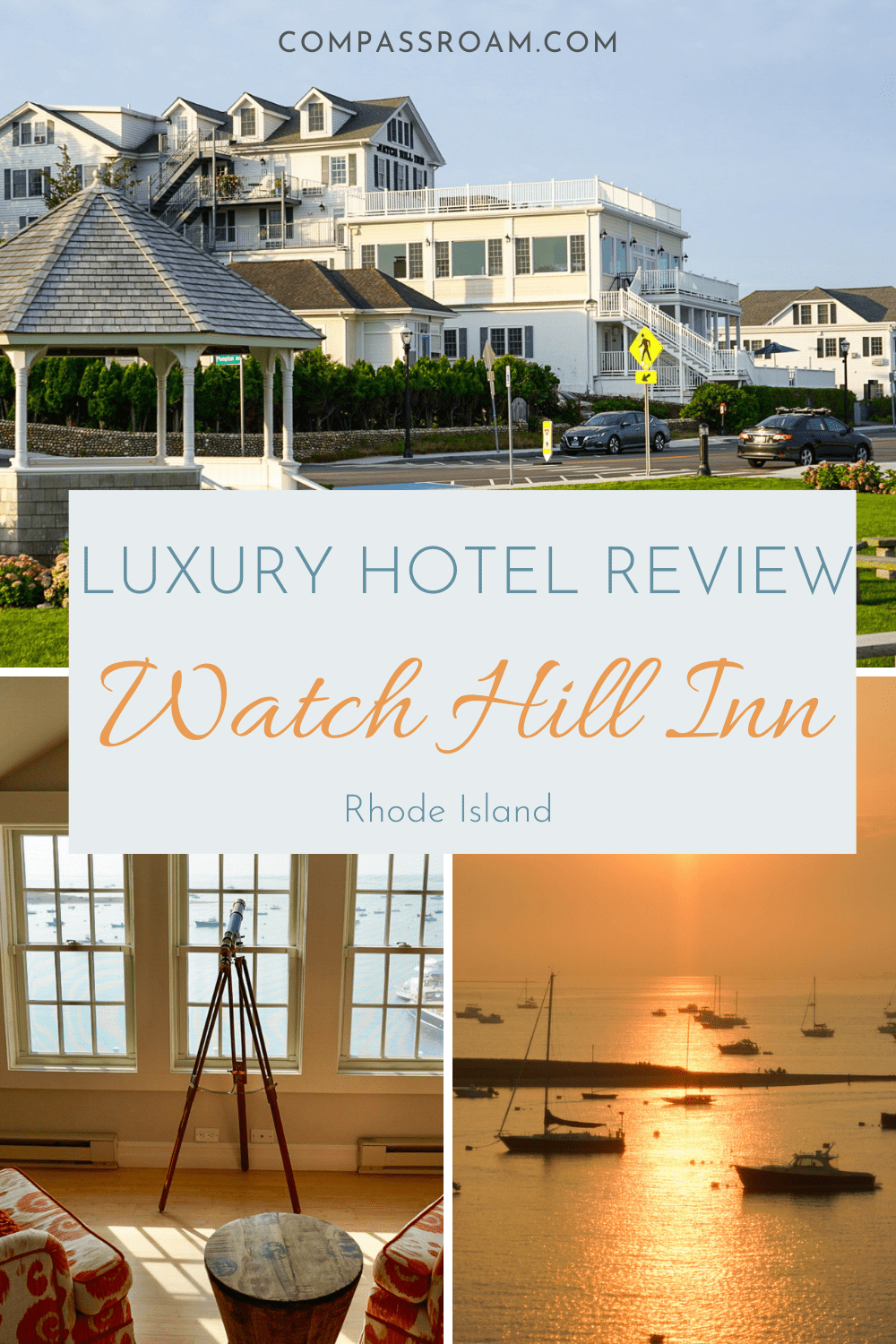 pinterest image - watch hill inn luxury hotel review