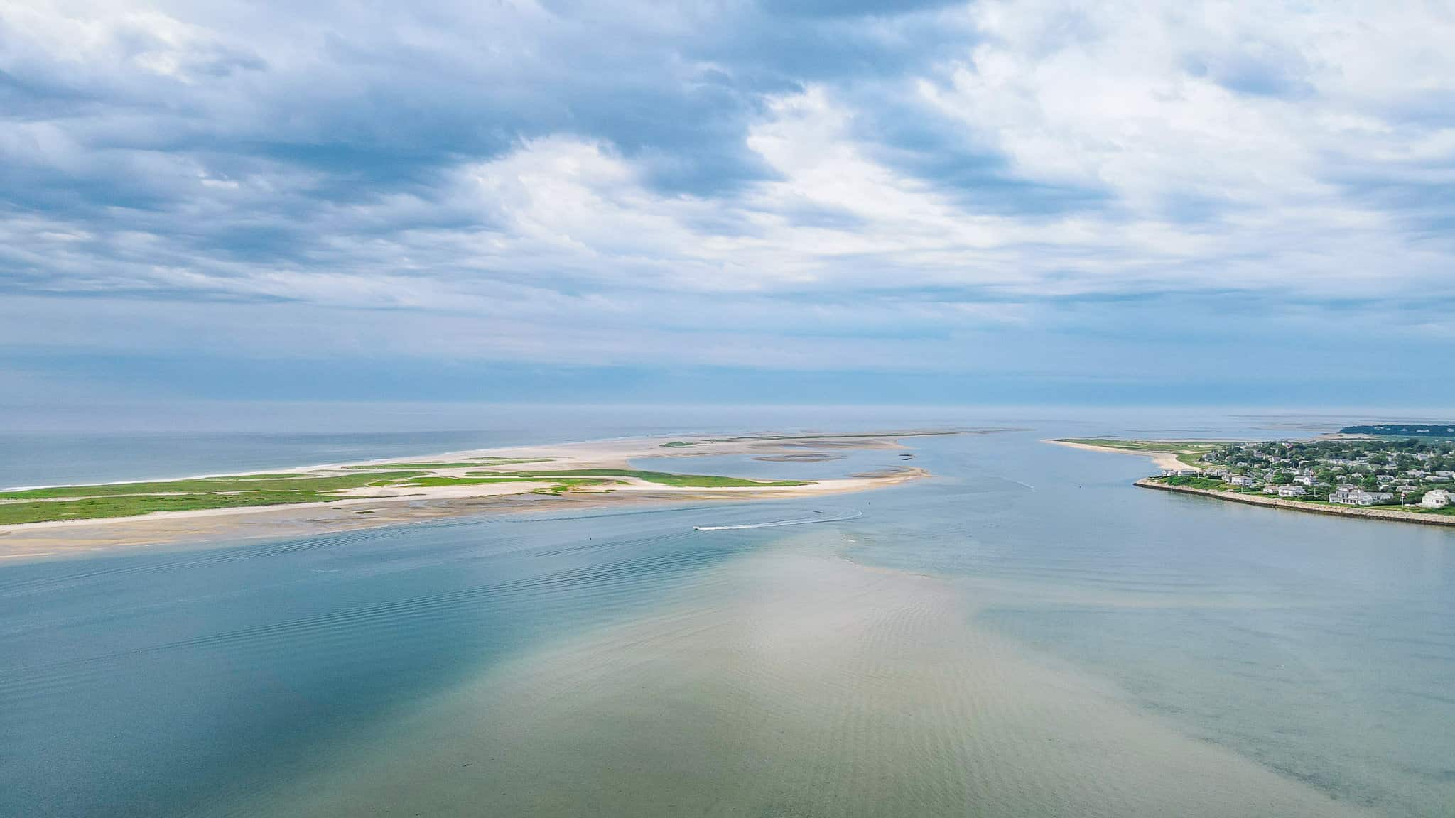 aerial view of cape cod national seashore