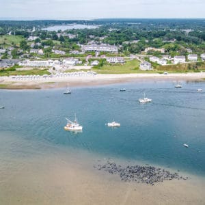 chatham bars inn from drone view - cape cod family vacation