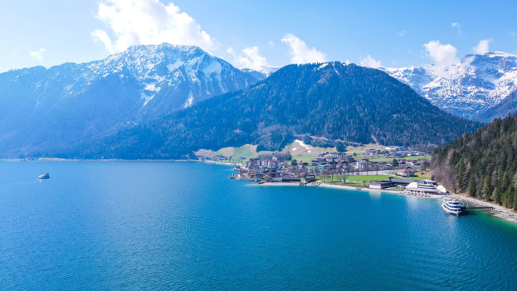 view of lake Achensee - luxury spring break destinations families