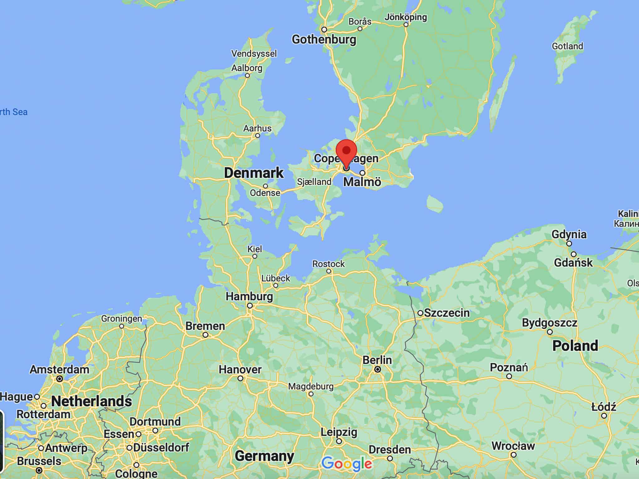 Copenhagen google map location