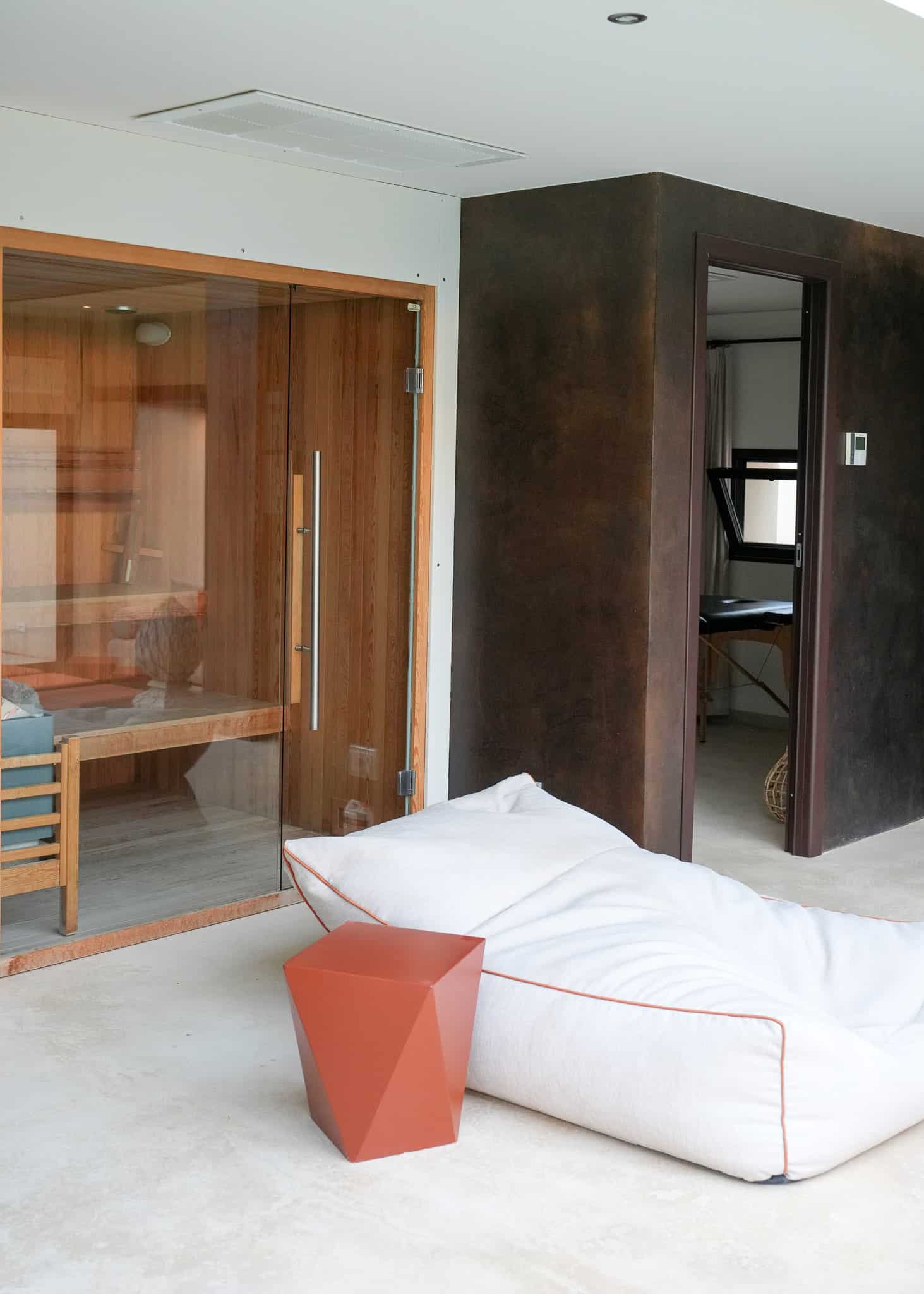 sauna and massage room tenuta della cava, luxury villa in sicily