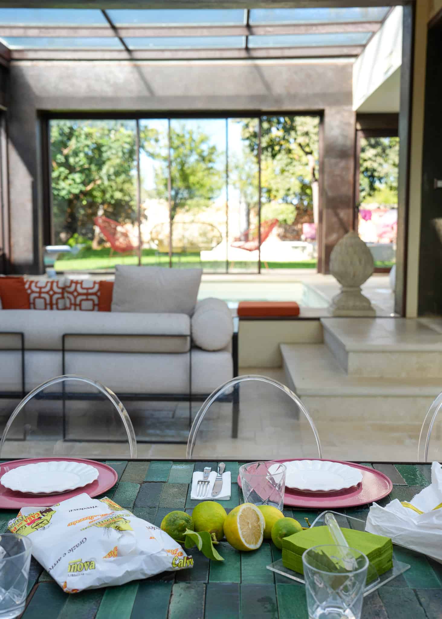 wellness spa and dining area at tenuta della cava, luxury villa in sicily