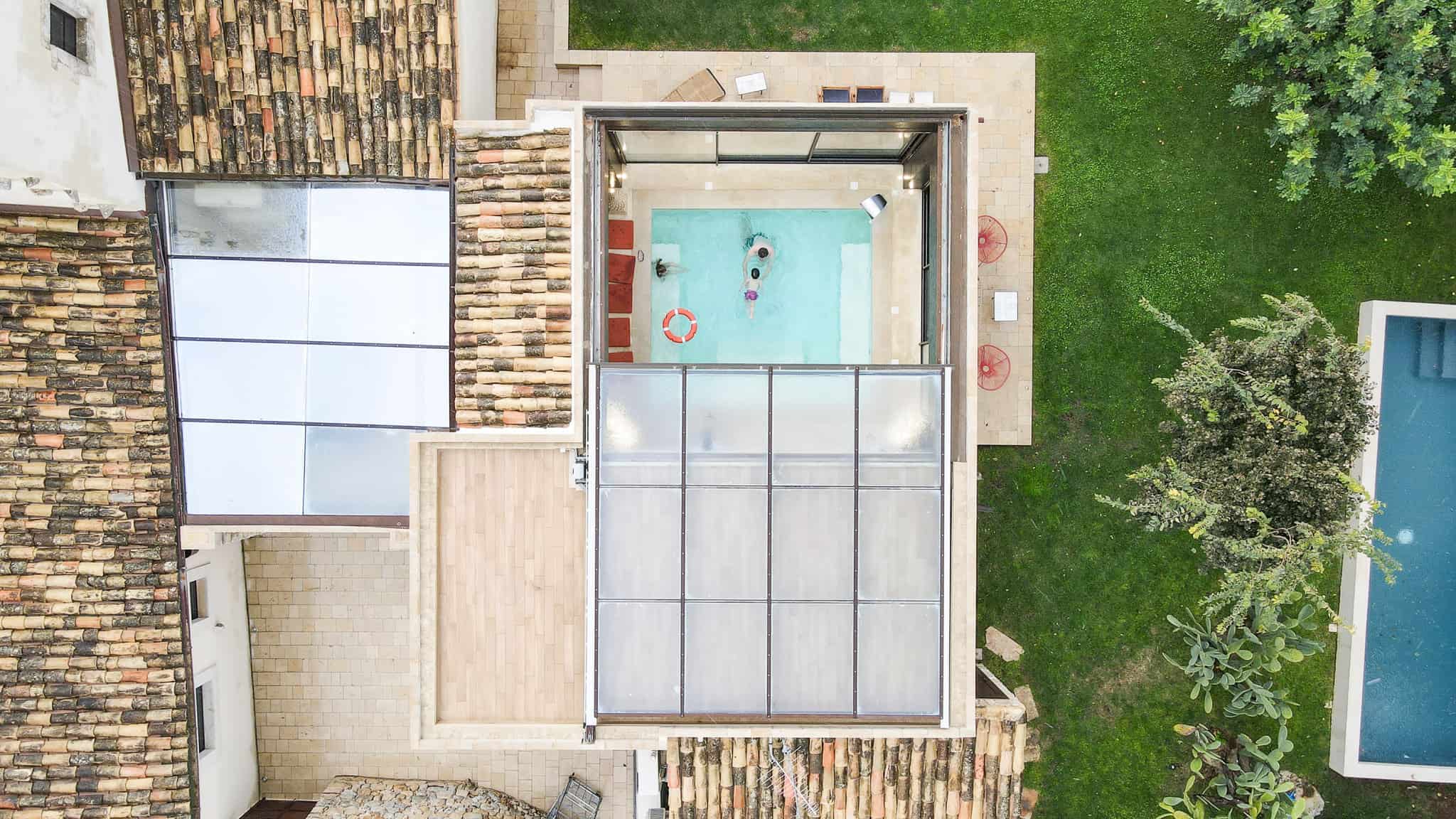 drone picture of tenuta della cava, luxury villa in sicily
