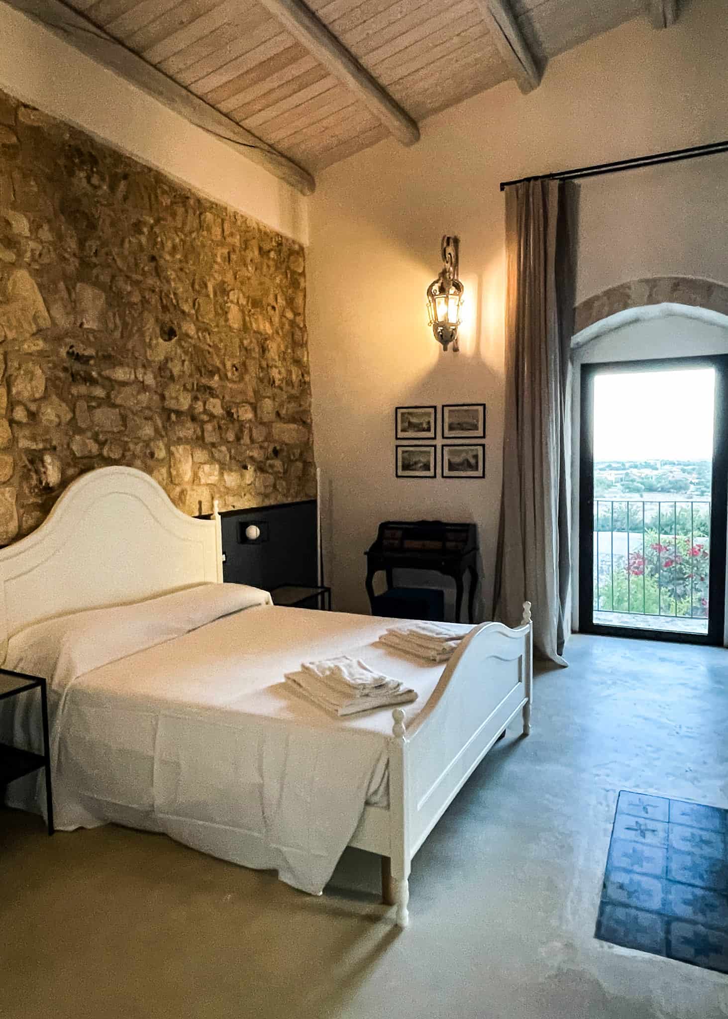 bedroom at tenuta della cava, luxury villa in sicily